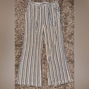 Lola P. Women's Pull-on Harem Boho Casual Pants Size XL Striped‎